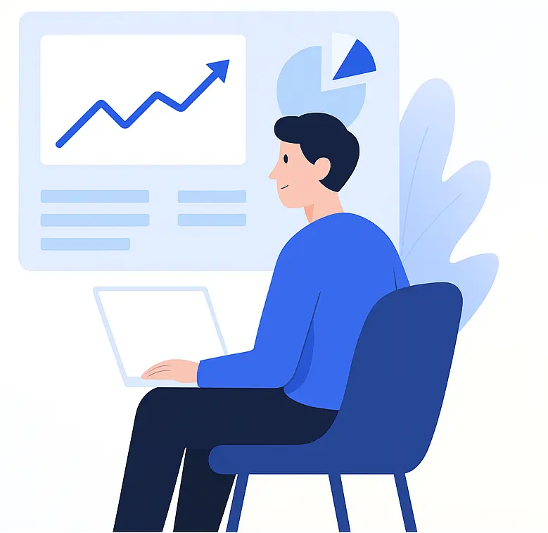 Person learning about investing